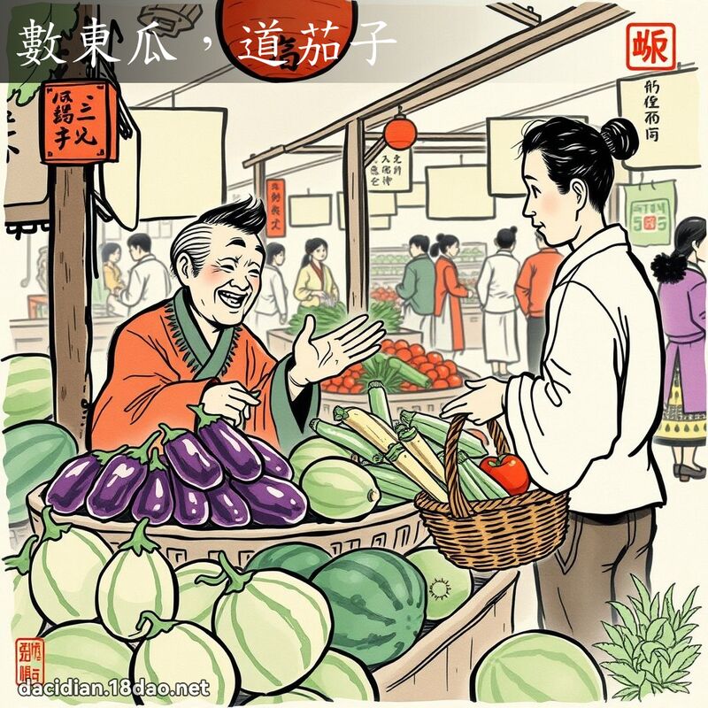 數東瓜,道茄子 配图
