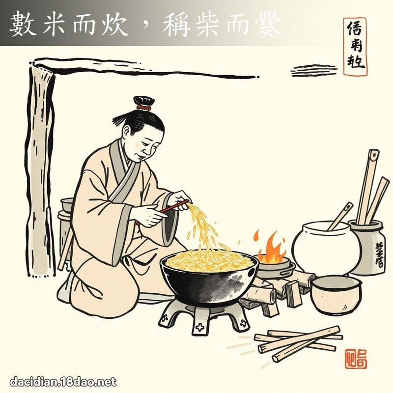 數米而炊,稱柴而爨 配图