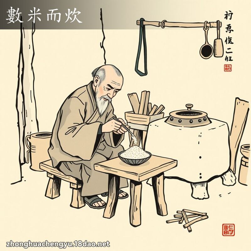 數米而炊 配图
