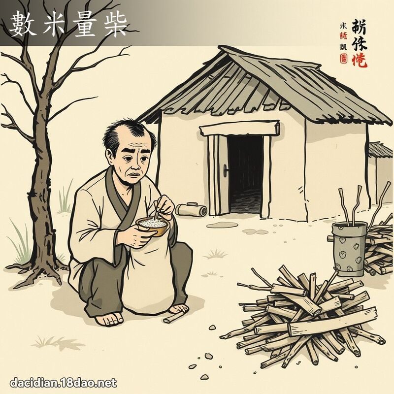 數米量柴 配图
