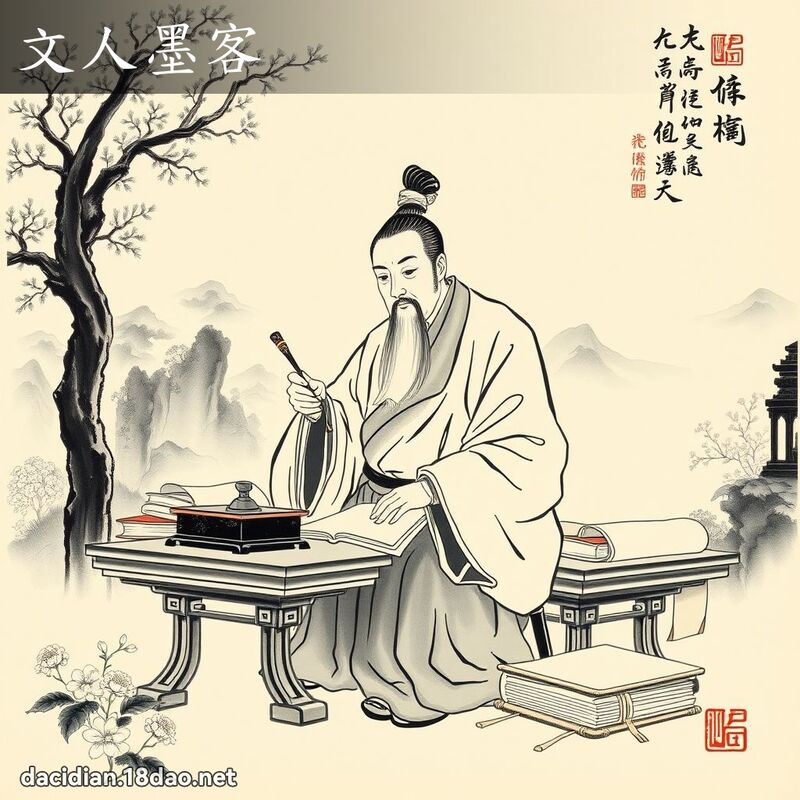 文人墨客 配图