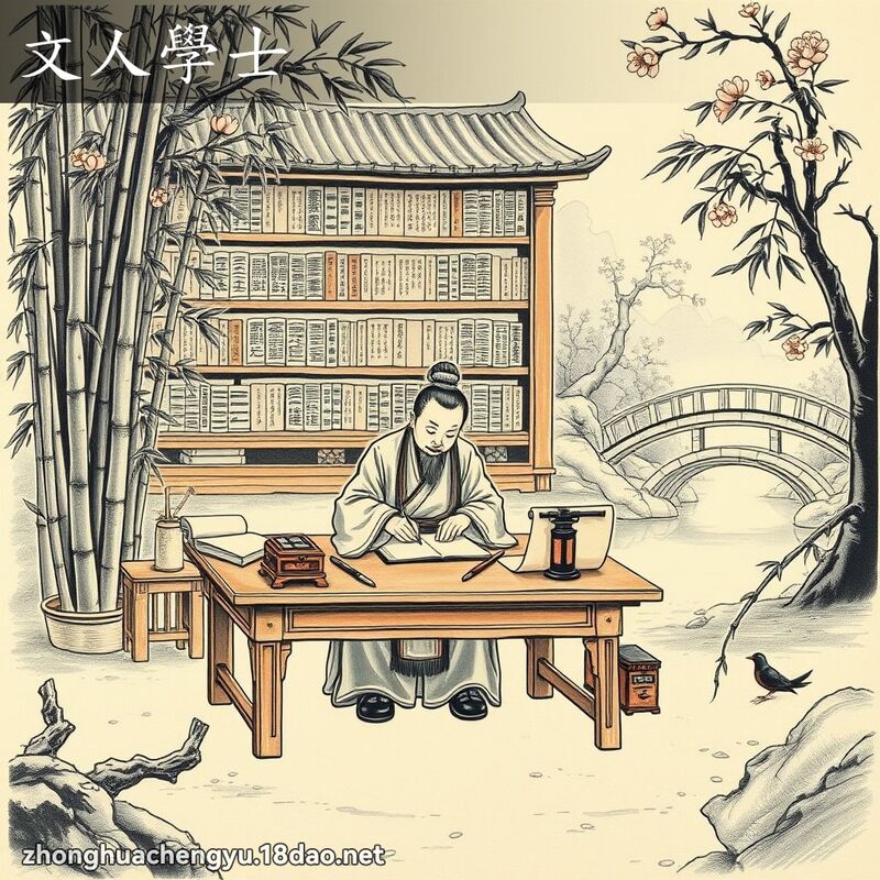 文人学士 配图