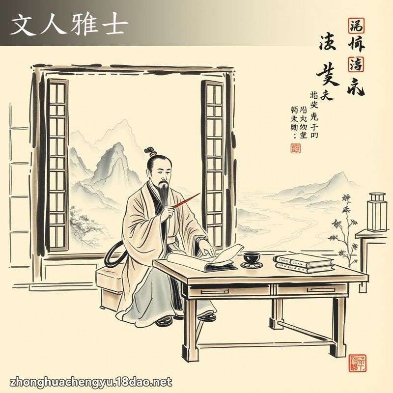 文人雅士 配图