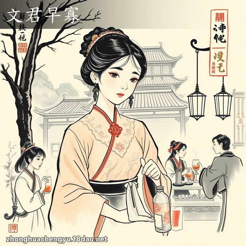 文君早寡 配图
