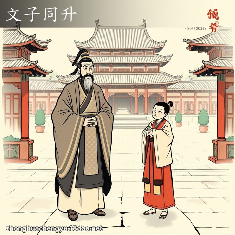 文子同升 配图