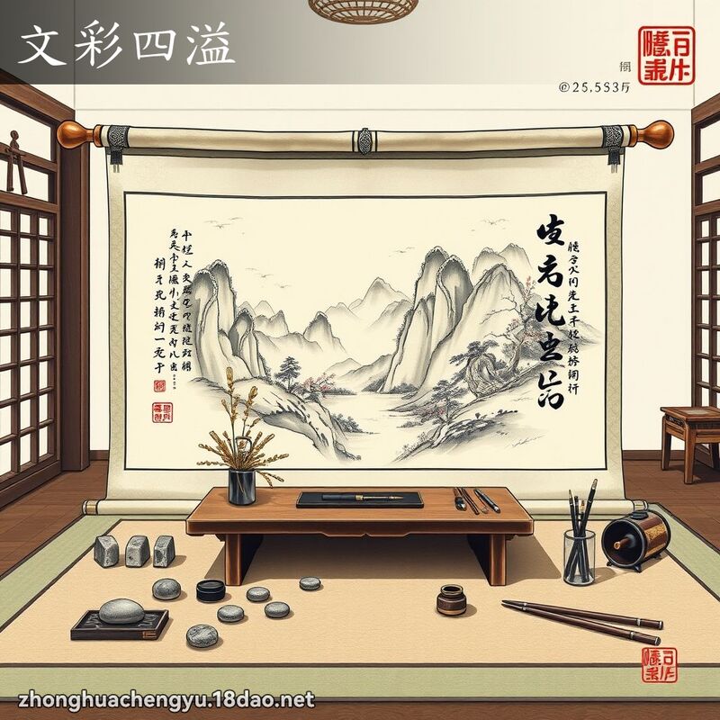 文彩四溢 配图