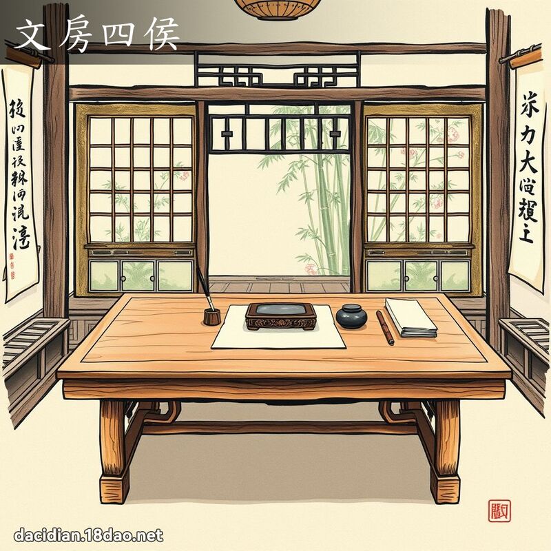 文房四侯 配图