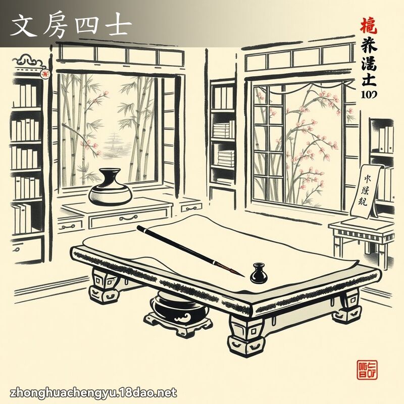 文房四士 配图
