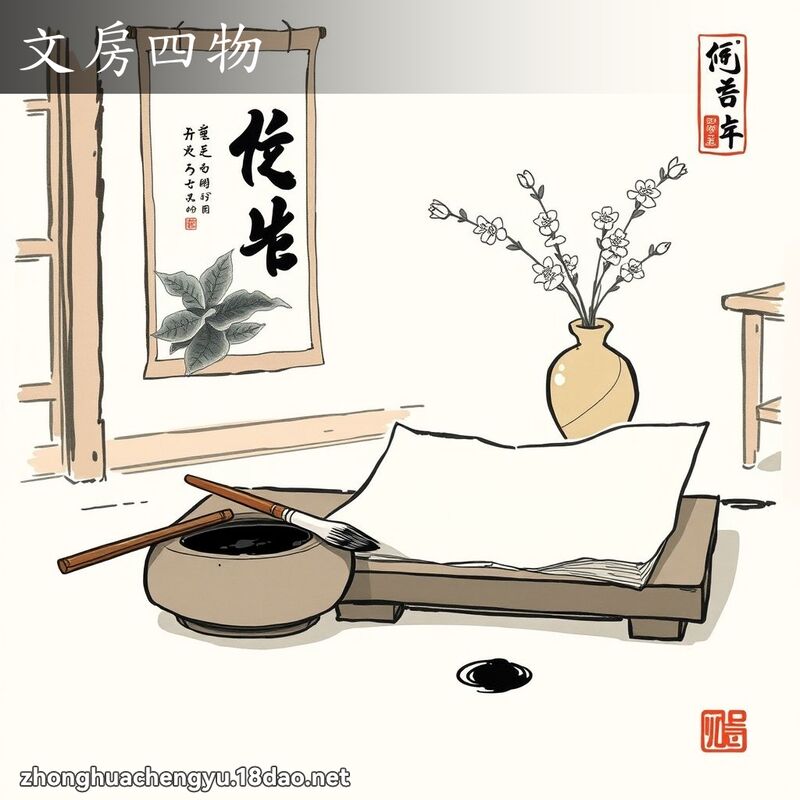 文房四物 配图