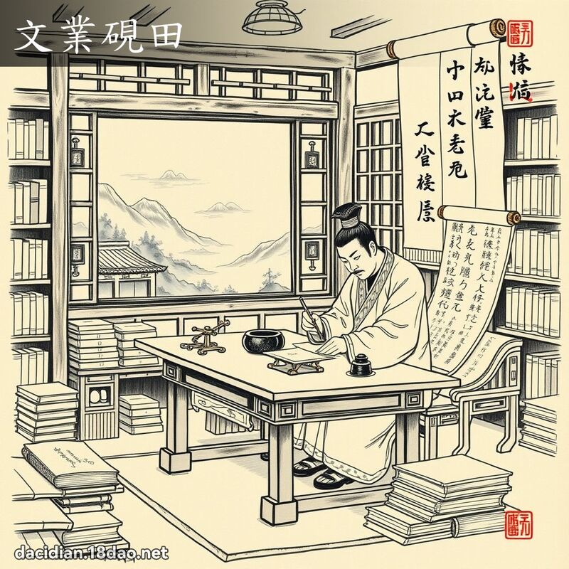 文业砚田 配图
