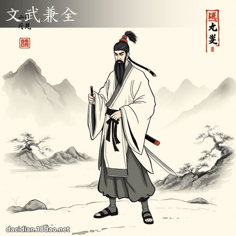 文武兼全 配图