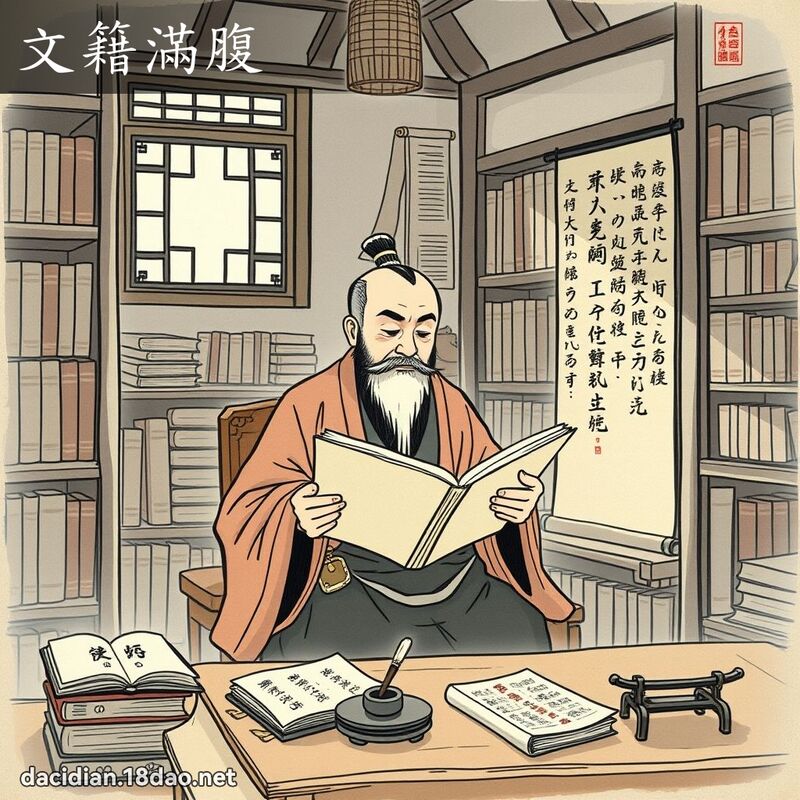 文籍滿腹 配图