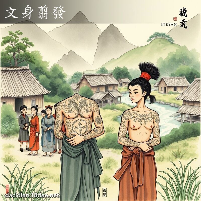 文身翦發 配图