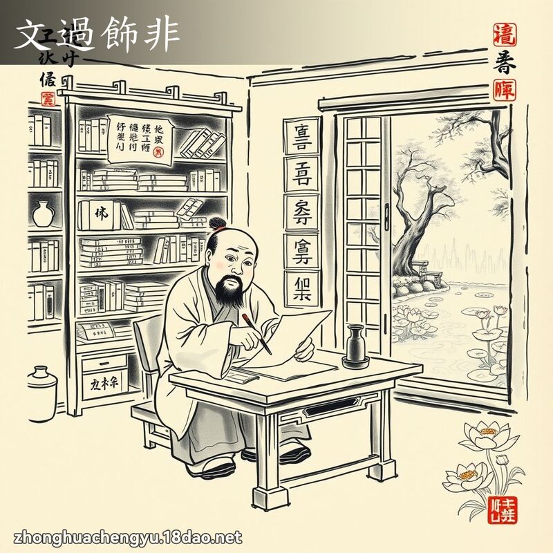 文過飾非 配图