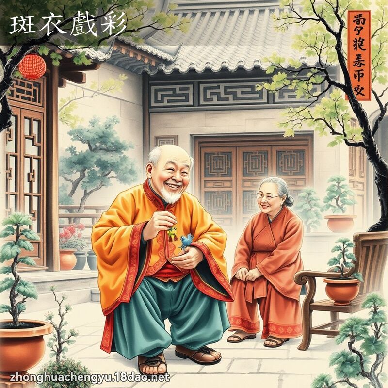斑衣戲彩 配图