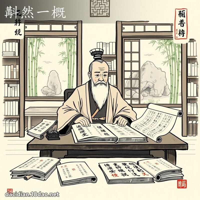 斠然一概 配图