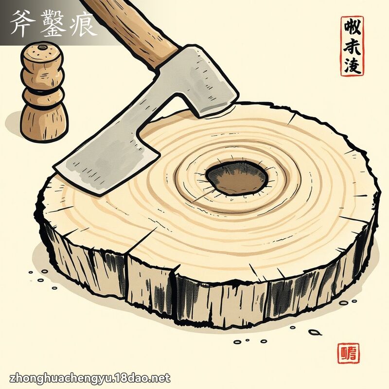 斧鑿痕 配图