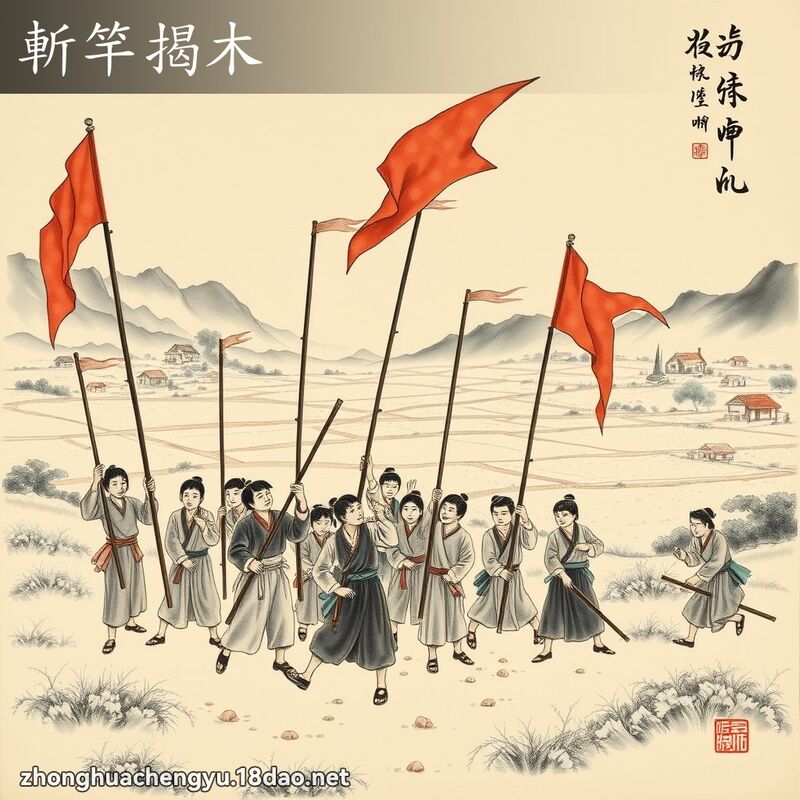斬竿揭木 配图
