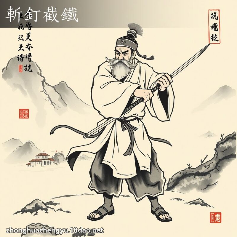 斬釘截鐵 配图