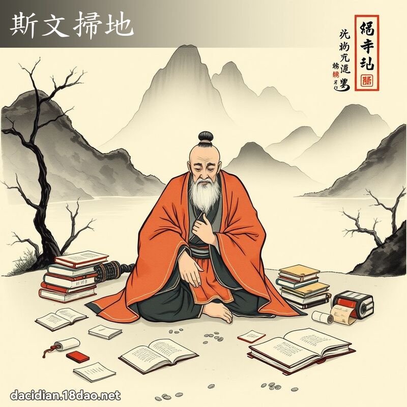斯文掃地 配图