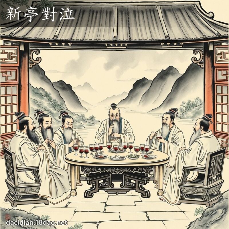 新亭對泣 - 中華成語配圖