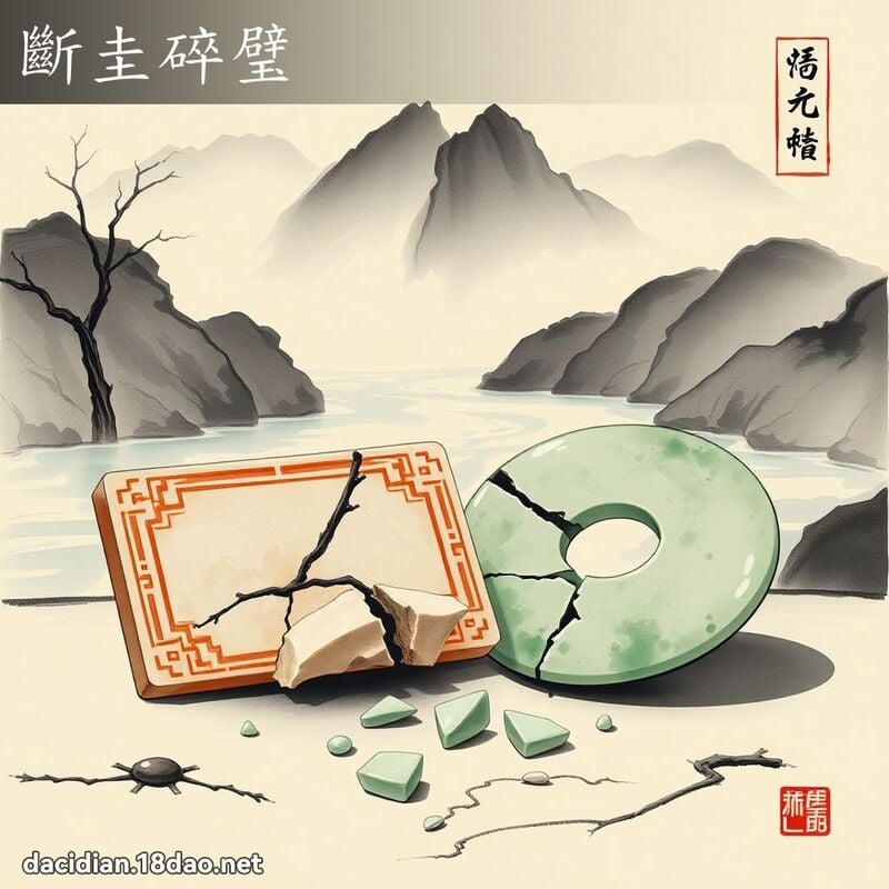 斷圭碎璧 配图