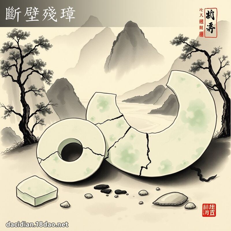 斷壁殘璋 配图