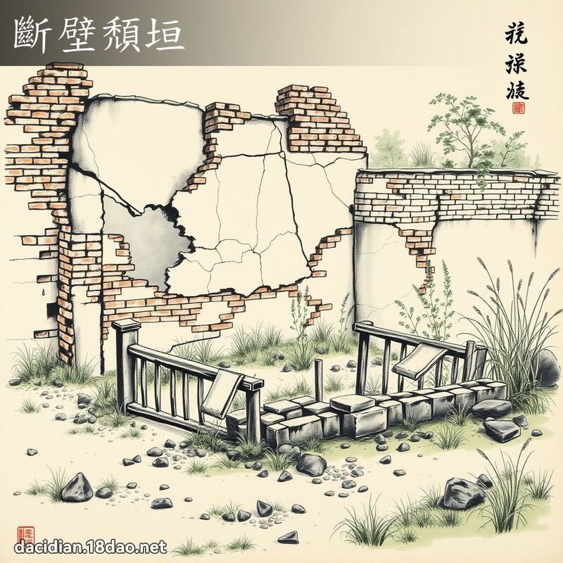 斷壁頹垣 配图
