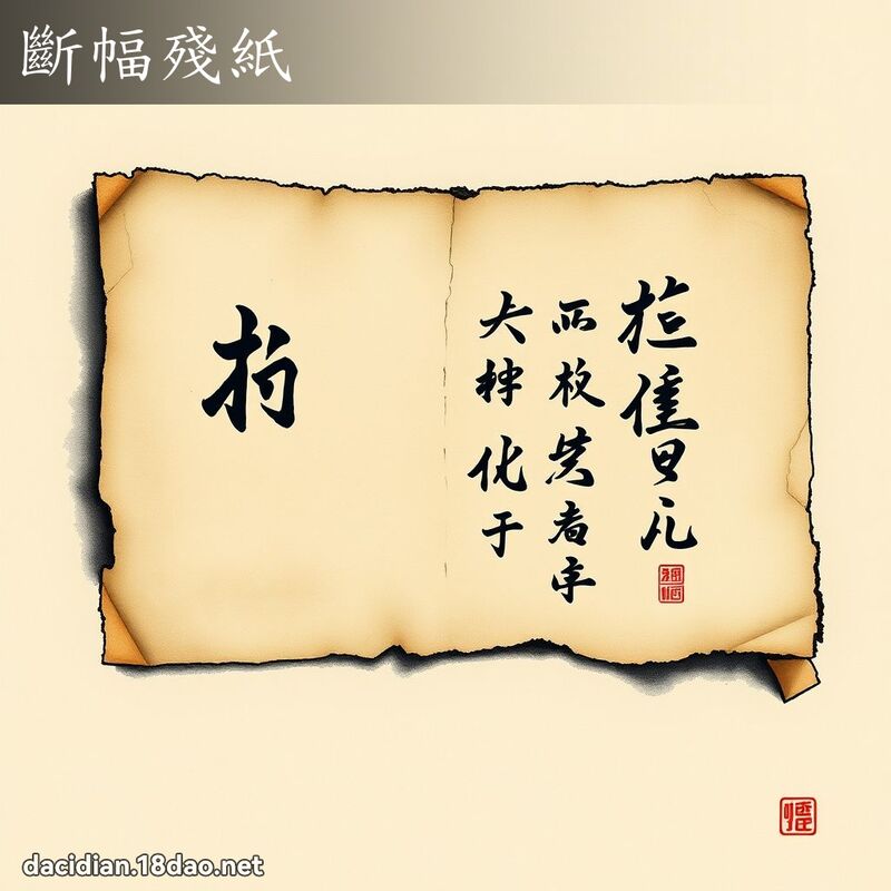 斷幅殘紙 配图