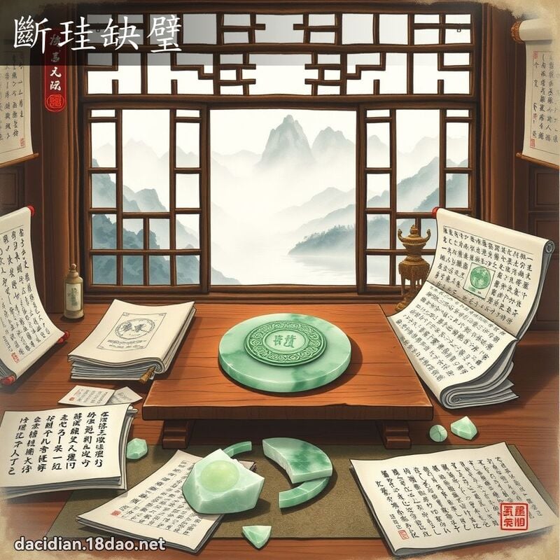 斷珪缺璧 配图