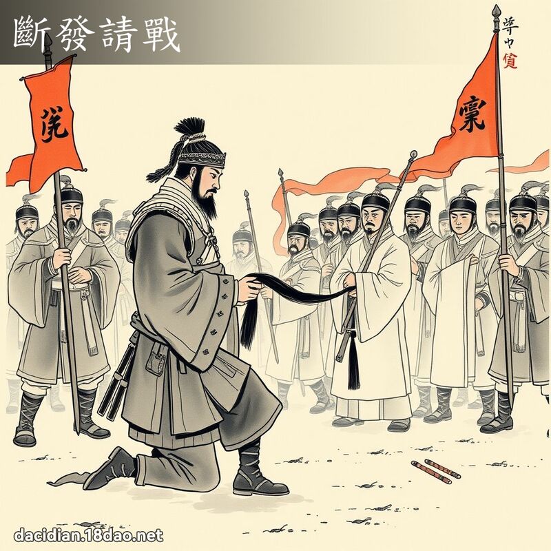 斷發請戰 配图