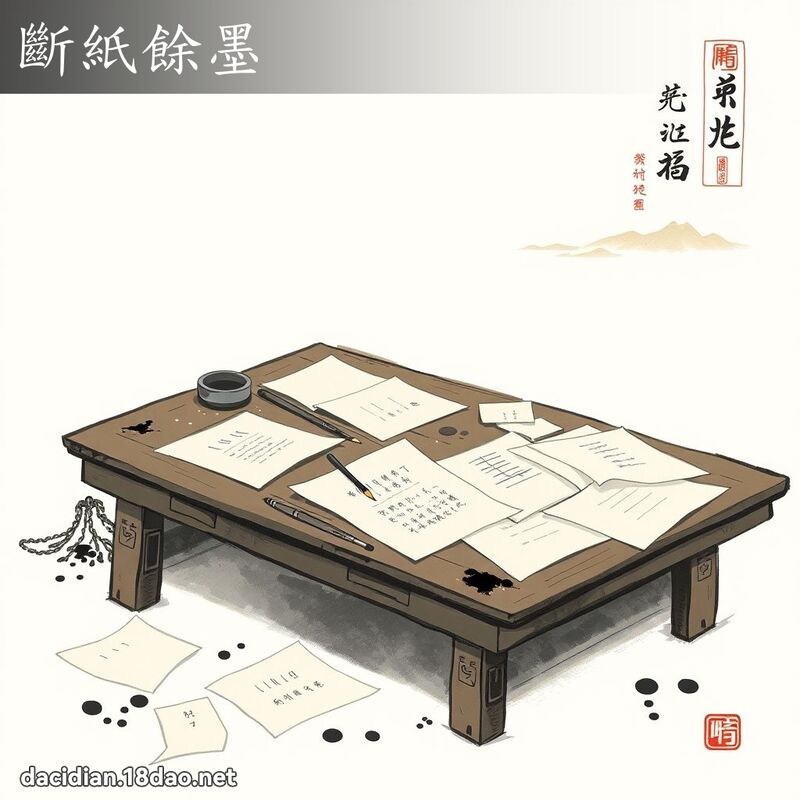 斷紙餘墨 配图