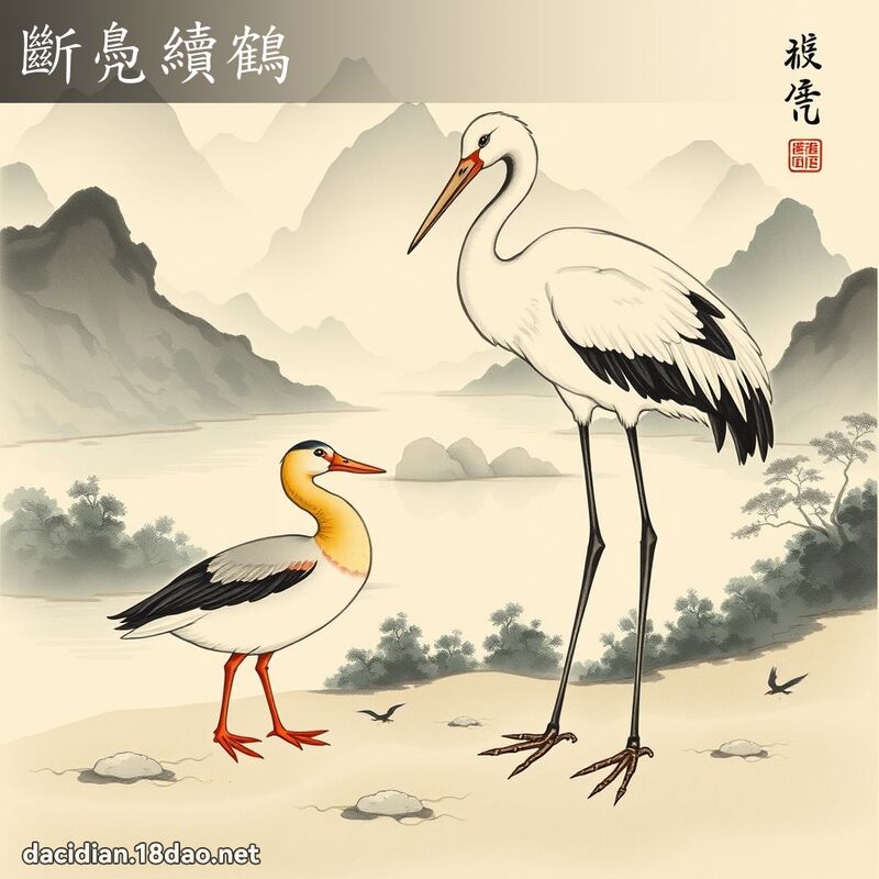 断鳧续鹤 配图