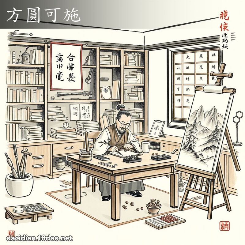 方圆可施 配图