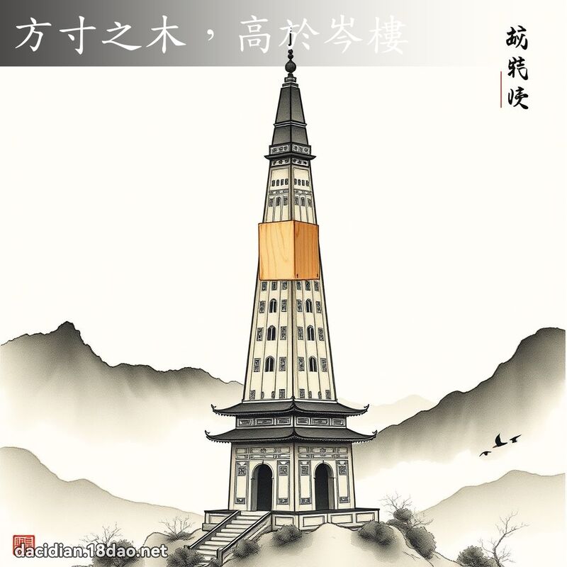 方寸之木,高於岑楼 配图