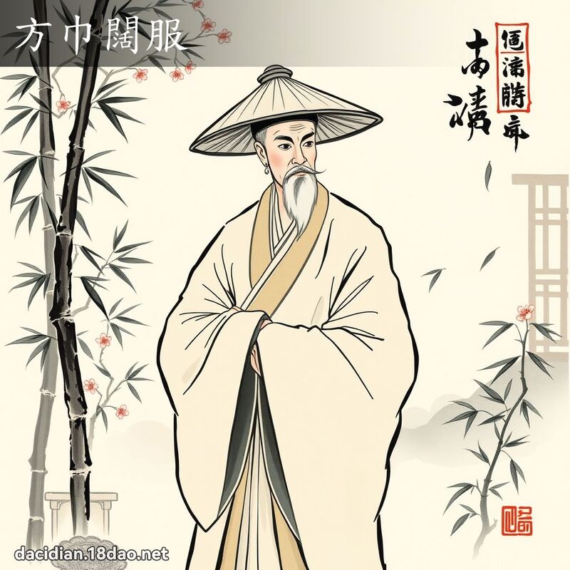 方巾阔服 配图
