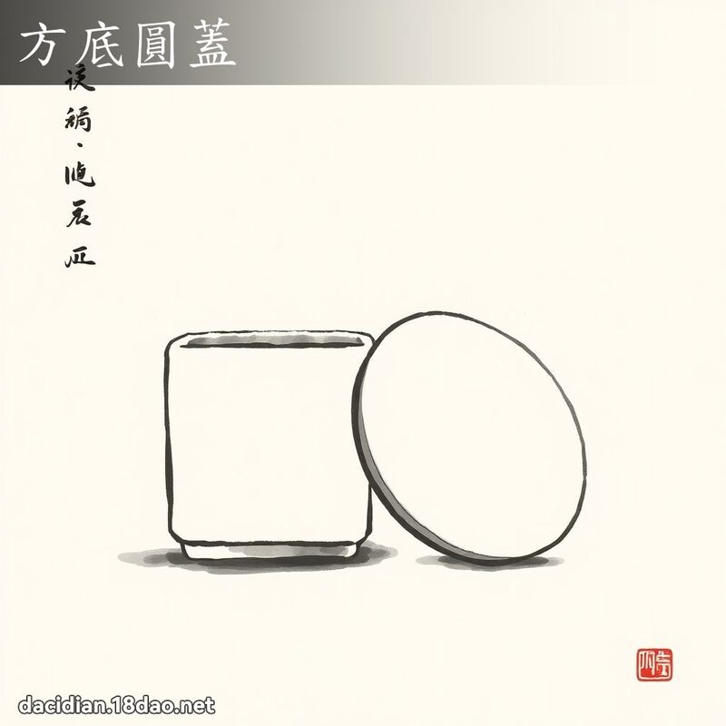方底圆盖 配图