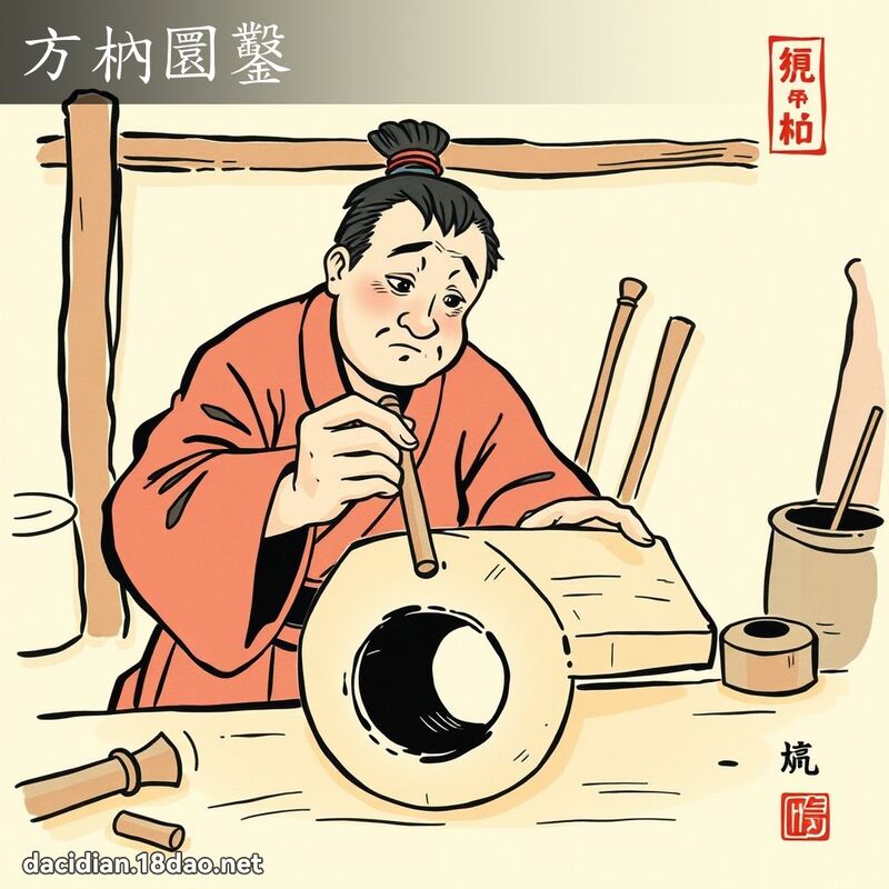 方枘圜凿 配图