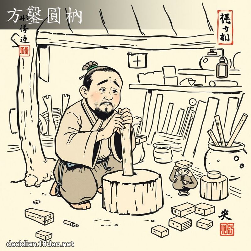 方凿圆枘 配图