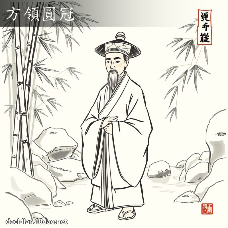 方领圆冠 配图