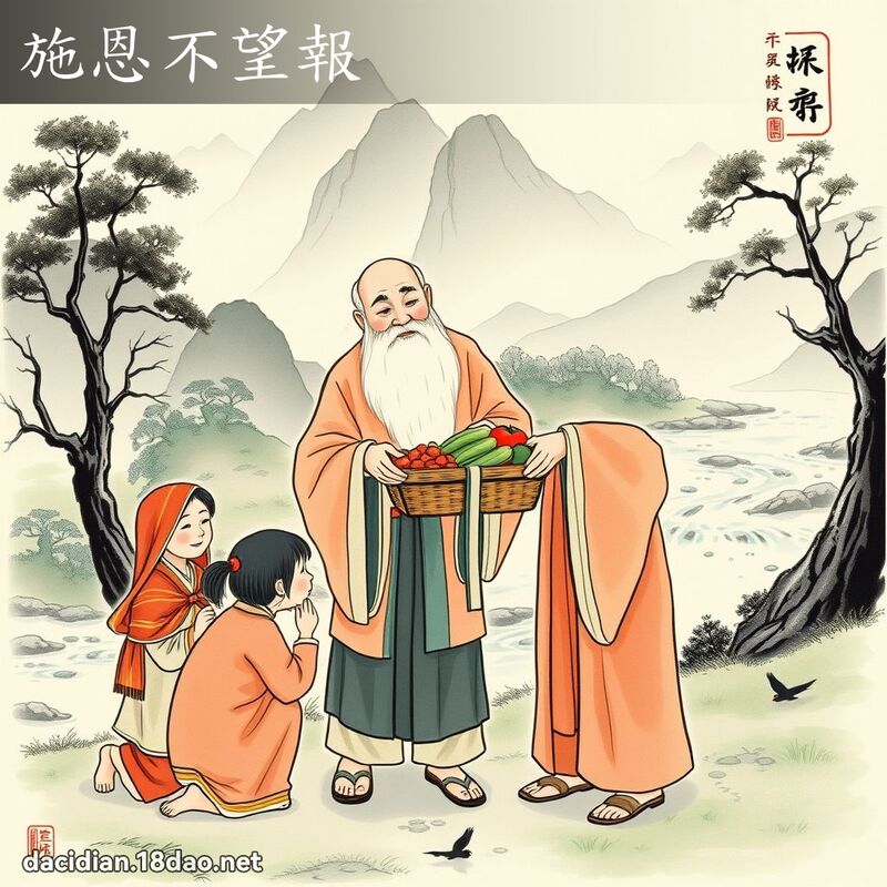 施恩不望报 配图