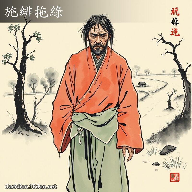 施緋拖绿 配图