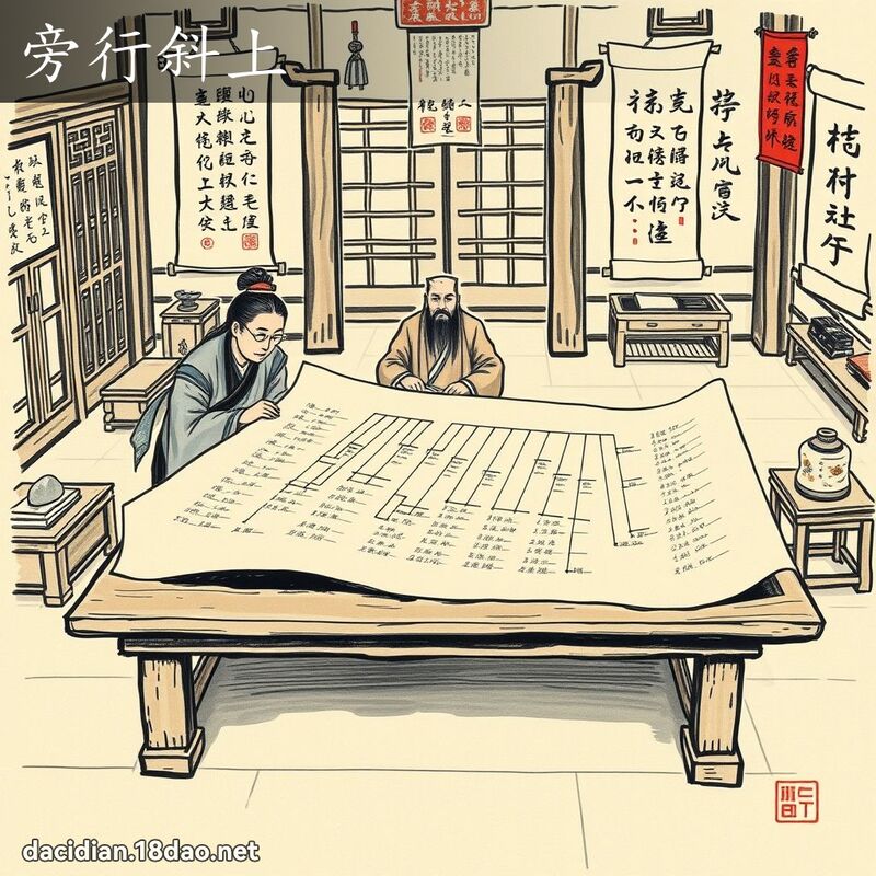 旁行斜上 配图
