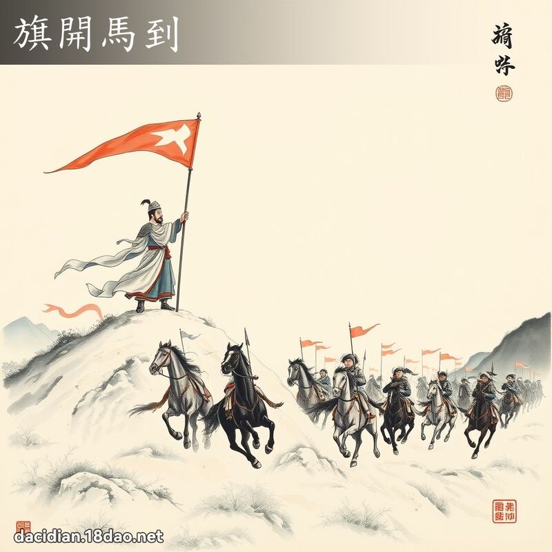 旗開馬到 配图