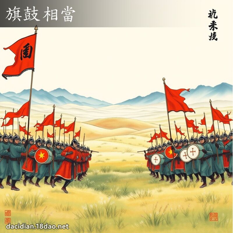 旗鼓相當 配图