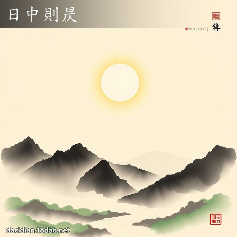 日中則昃 配图