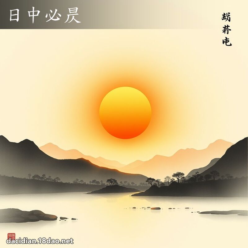 日中必昃 配图