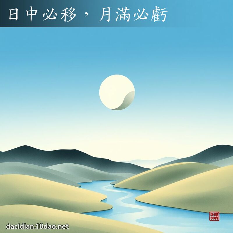日中必移,月滿必虧 配图