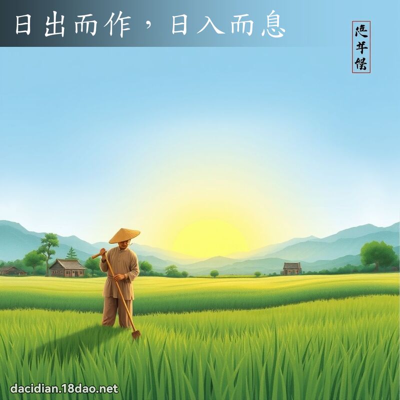 日出而作,日入而息 配图