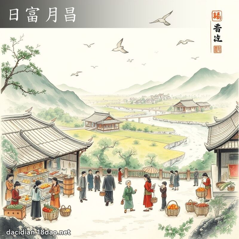 日富月昌 配图